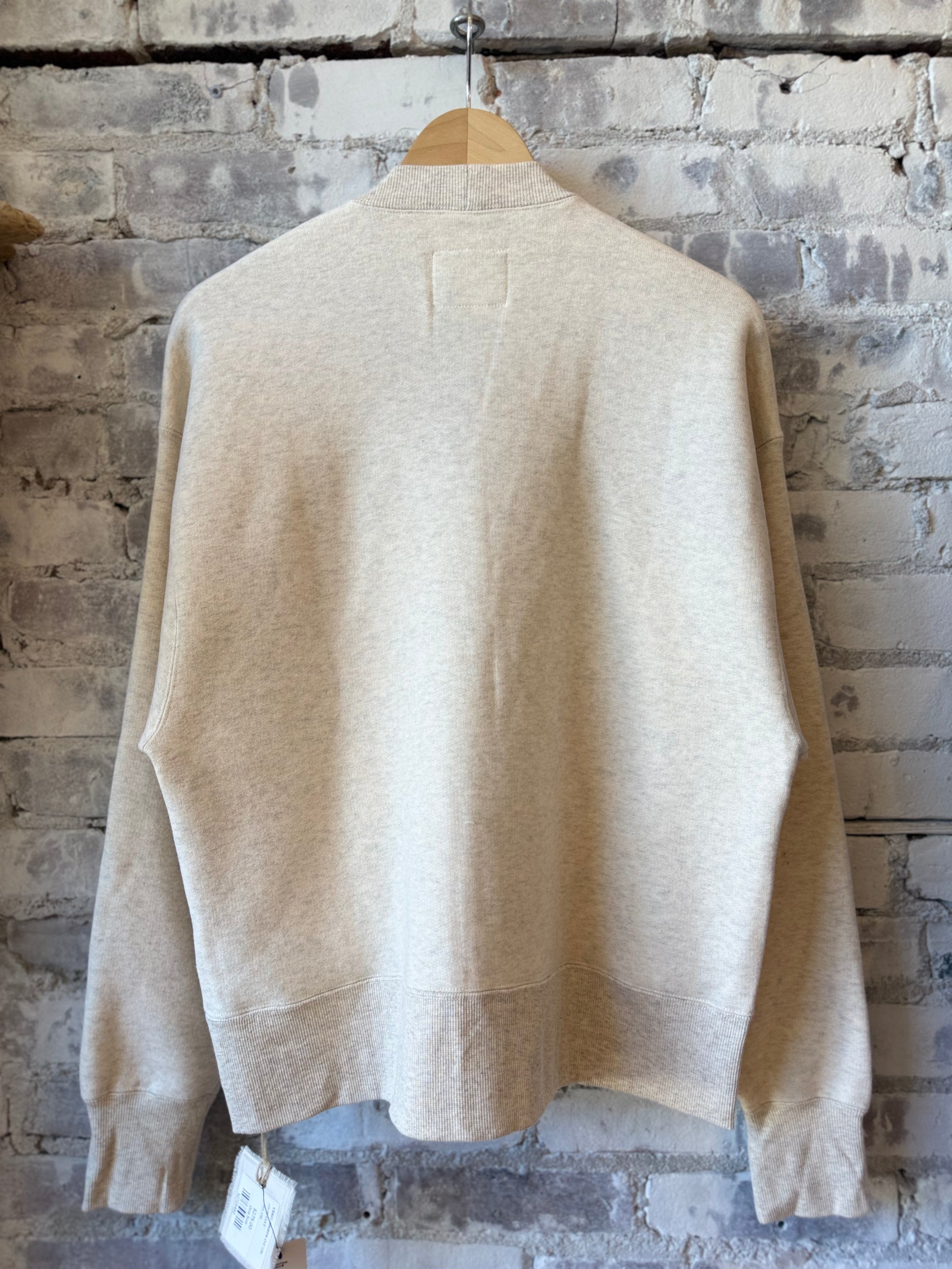 V::Room Cotton Tencel Brushed Fleece LS Cardigan - Oatmeal Gray
