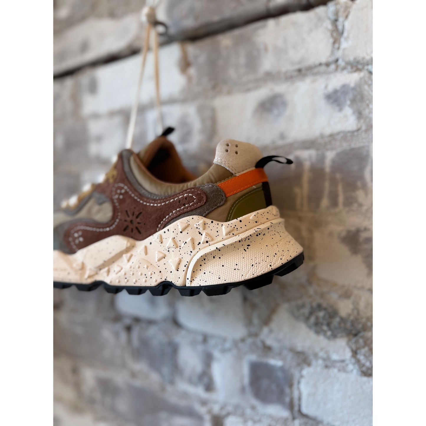 Rulis Suede/Nylon Sneaker - Brown/Cognac/Taupe