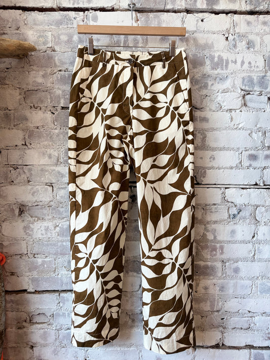 Hartford Women's Perf Woven Pant - Raw White/Brown Rosy Brown
