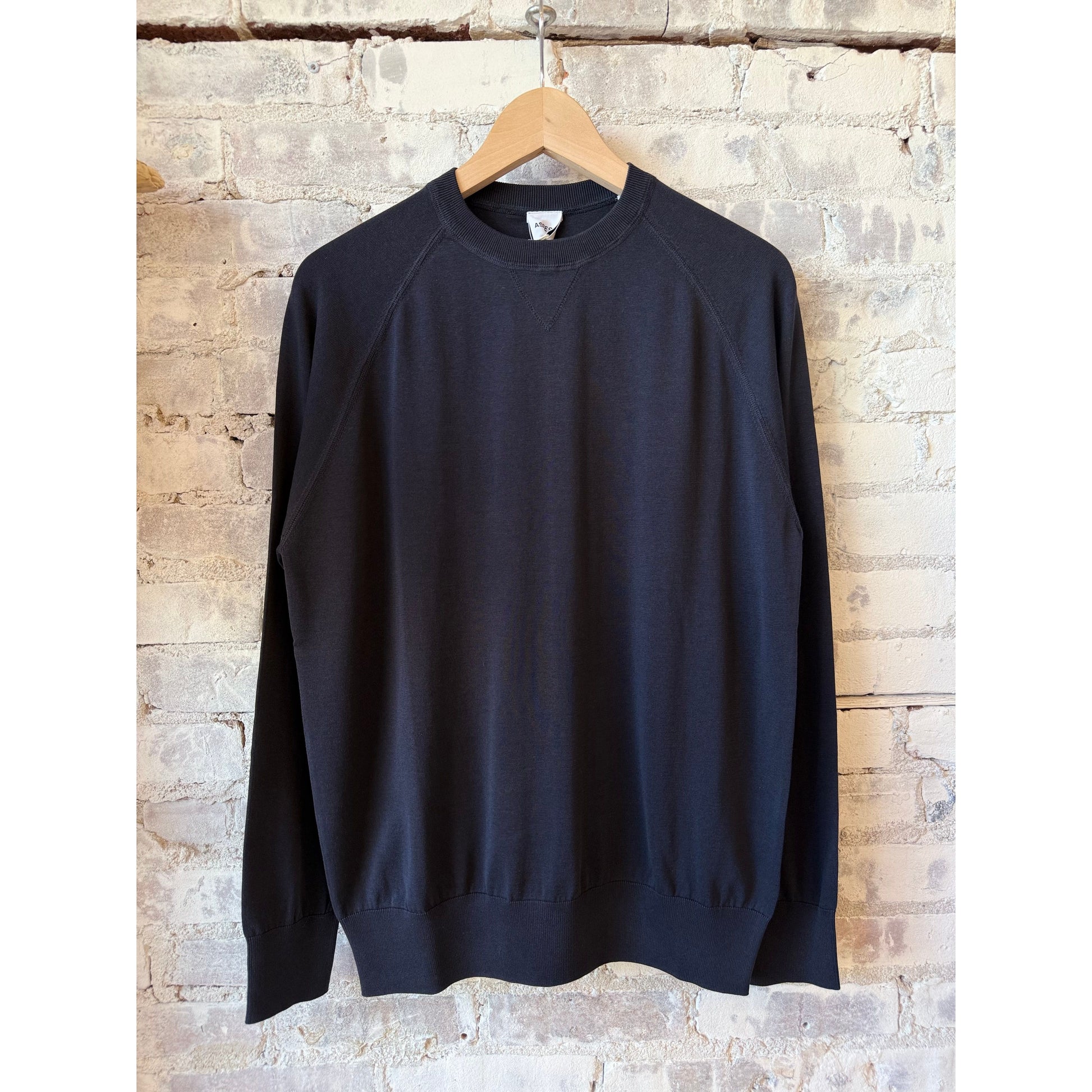 Cotton Crewneck Sweater - Navy - DUNE + SALT