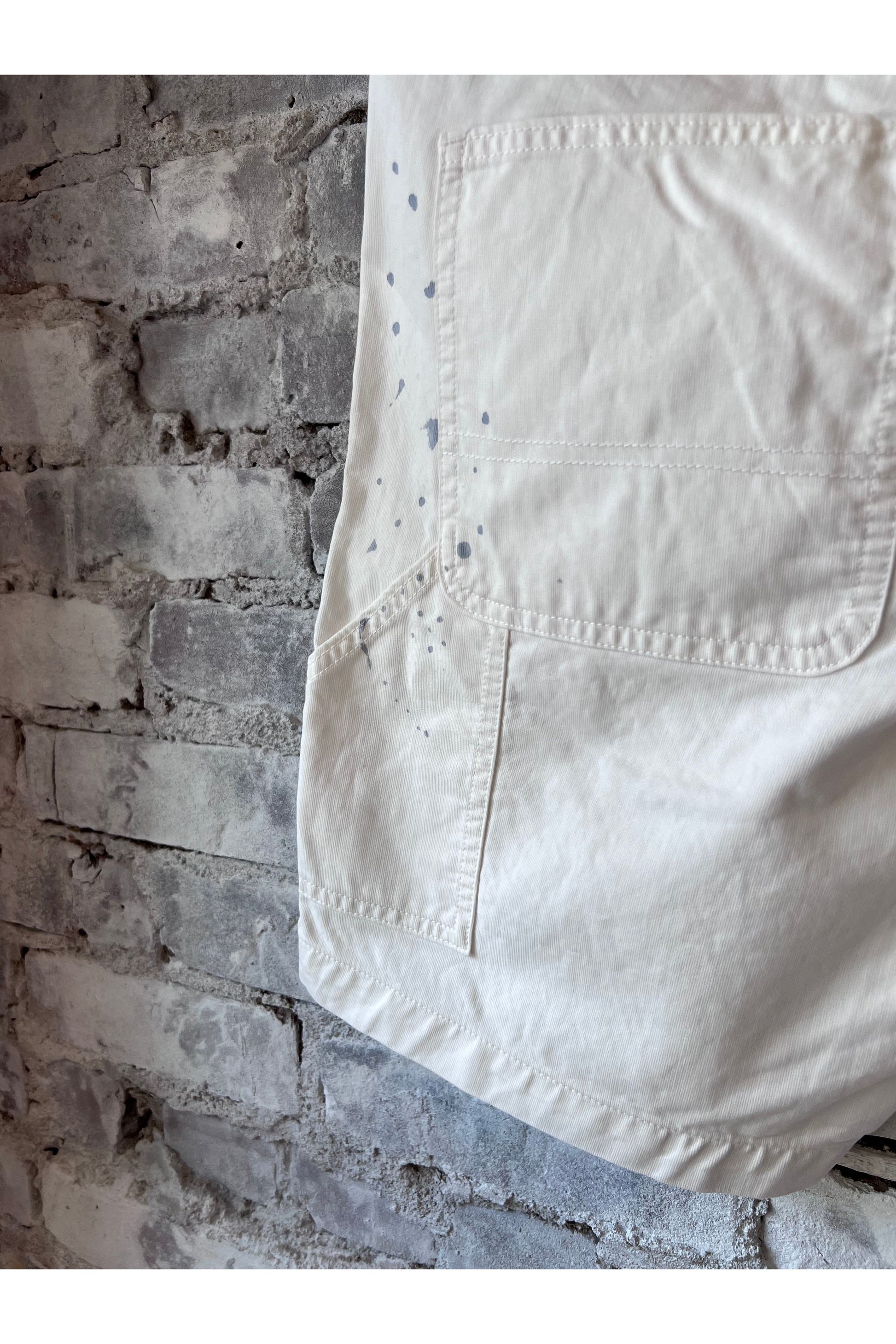 Paint Splatter Painter Short - White - DUNE + SALT