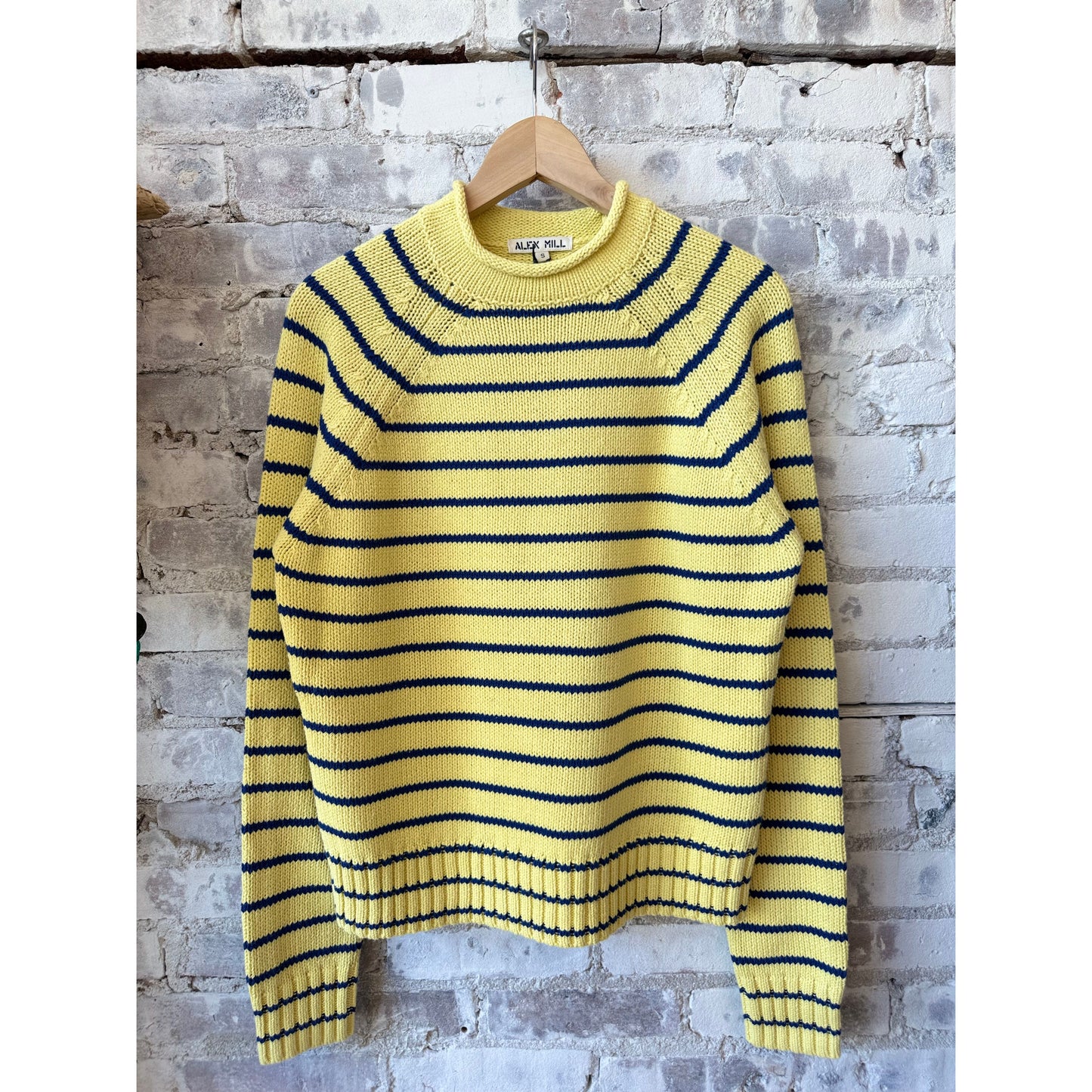 Alex Striped Rollneck In Cotton - Honeycomb/Deep Royal - DUNE + SALT