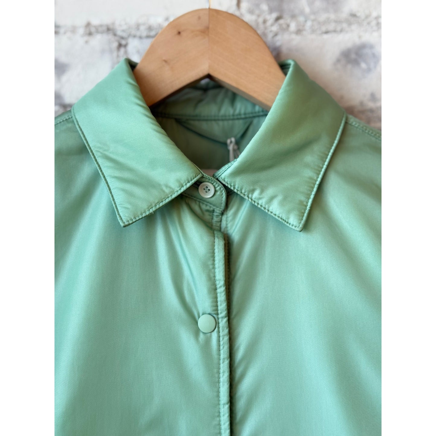 Padded Nylon Overshirt - Light Green - DUNE + SALT