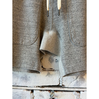Men's Kepani Raffy fleece sweat shorts in light gray, soft and comfortable with a relaxed fit, suitable for casual wear.