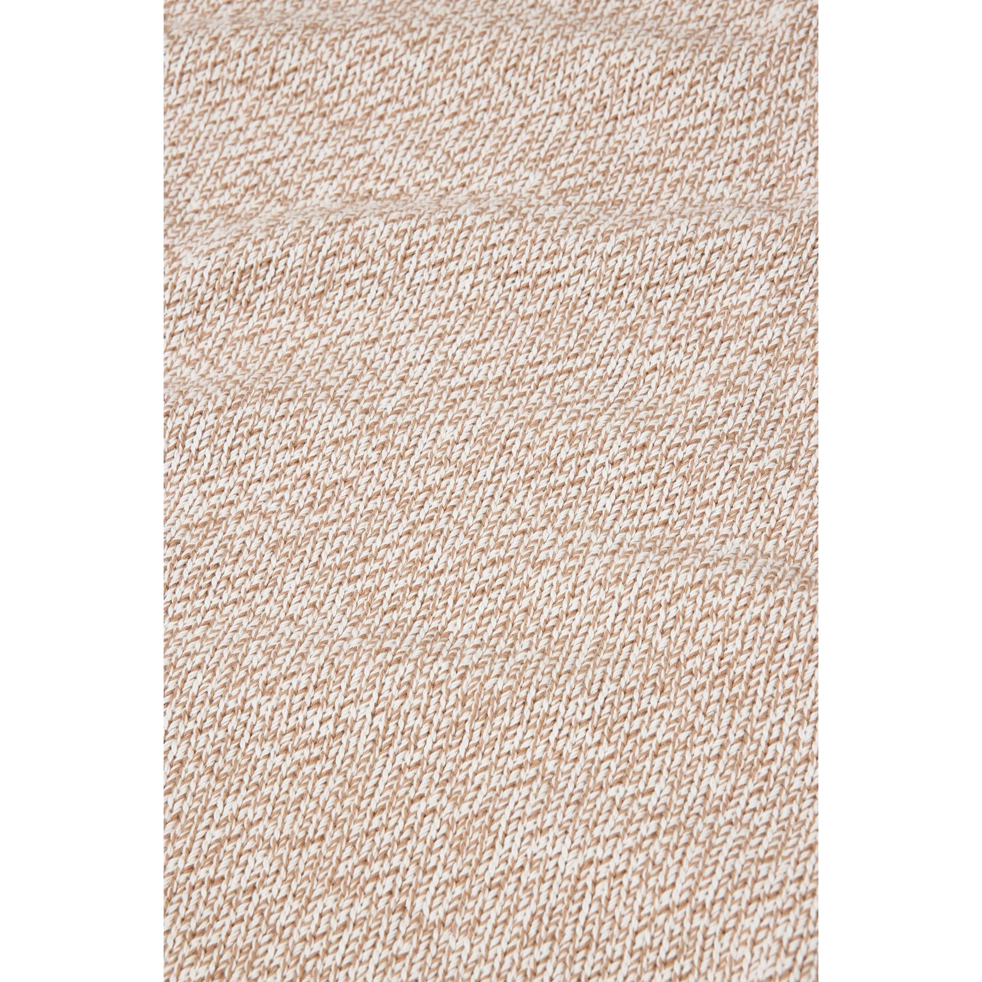 Men's Raw Edged Knit in Rock Beige by Closed Men's, showcasing the textured knit fabric and raw hem details.