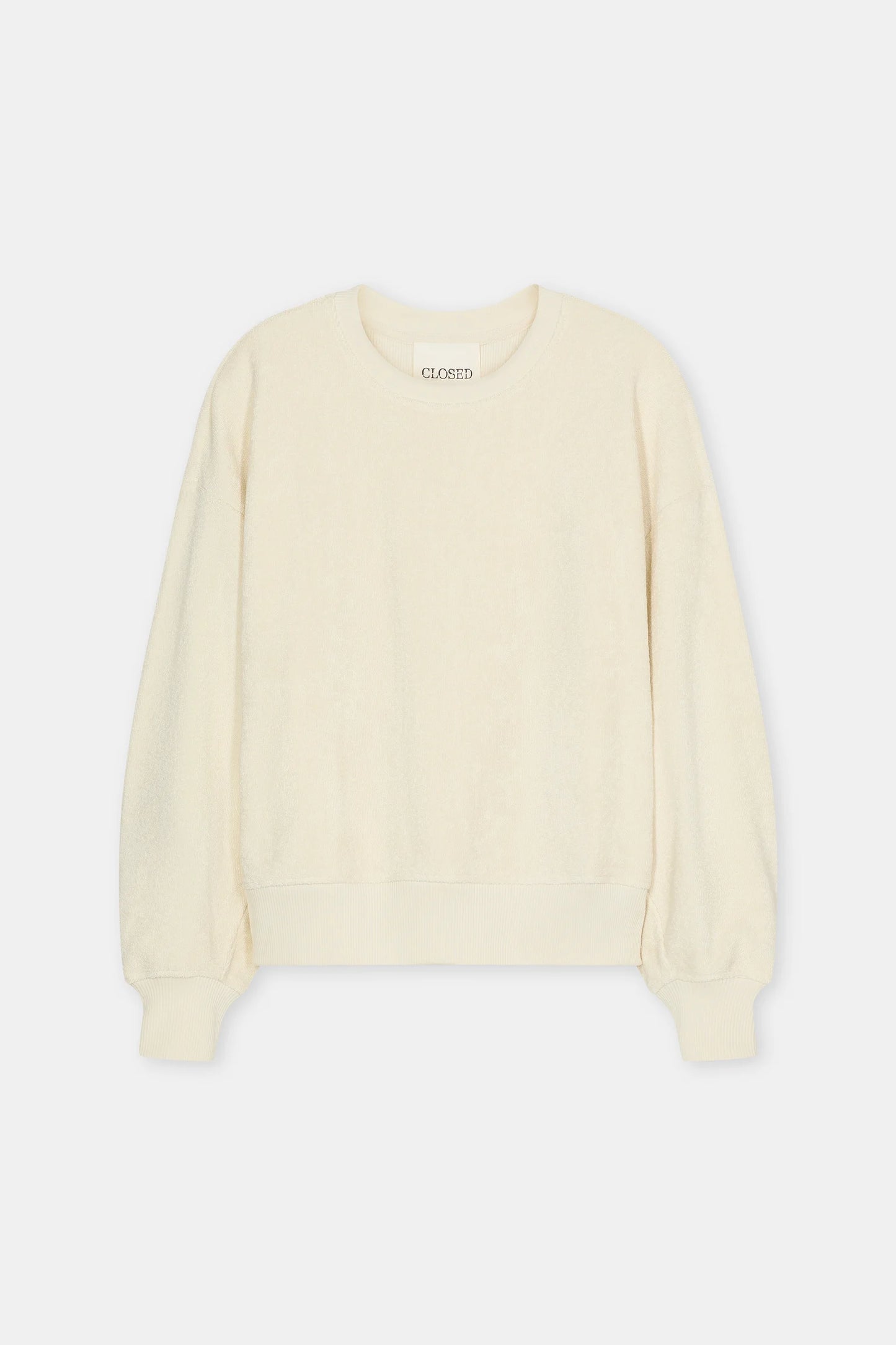Closed Women's Relaxed Cotton Sweatshirt – Witherit Beige Antique White