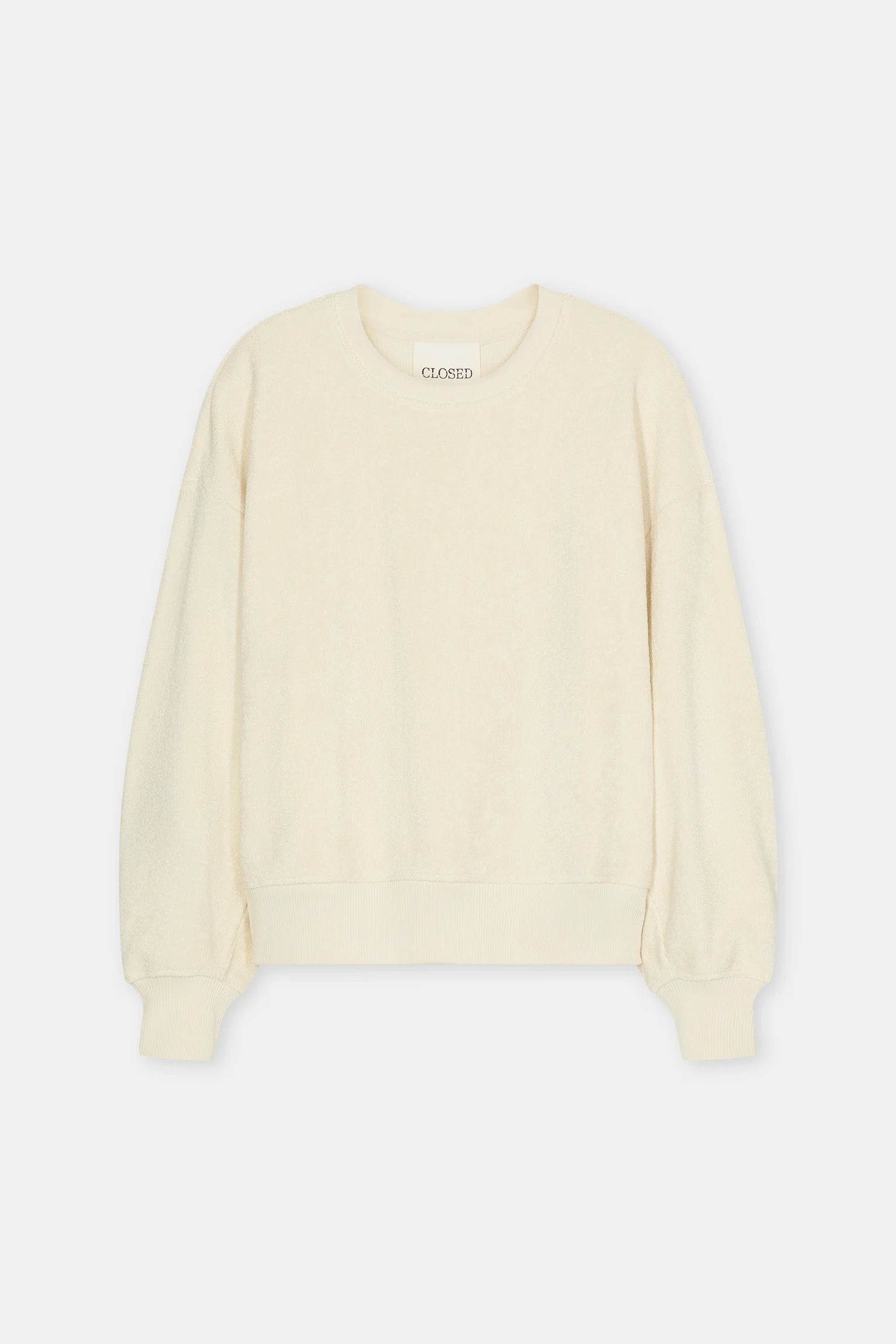 Closed Women's Relaxed Cotton Sweatshirt – Witherit Beige Antique White