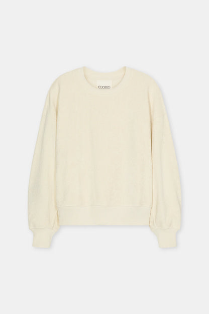 Closed Women's Relaxed Cotton Sweatshirt – Witherit Beige Antique White