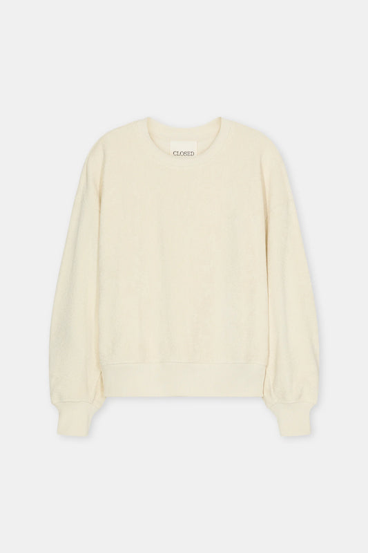 Closed Women's Relaxed Cotton Sweatshirt – Witherit Beige Antique White
