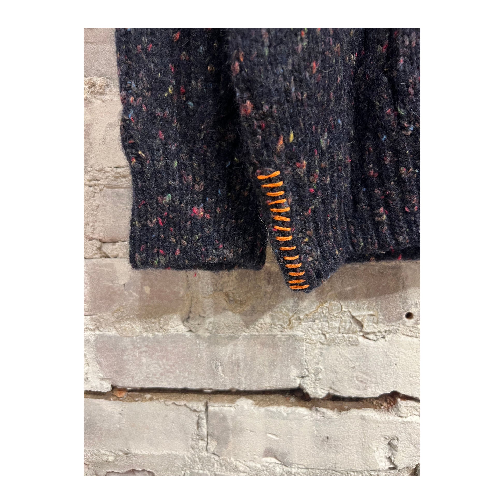 Over P's Cable Knit Donegal Sweater - Blue/Navy - DUNE + SALT