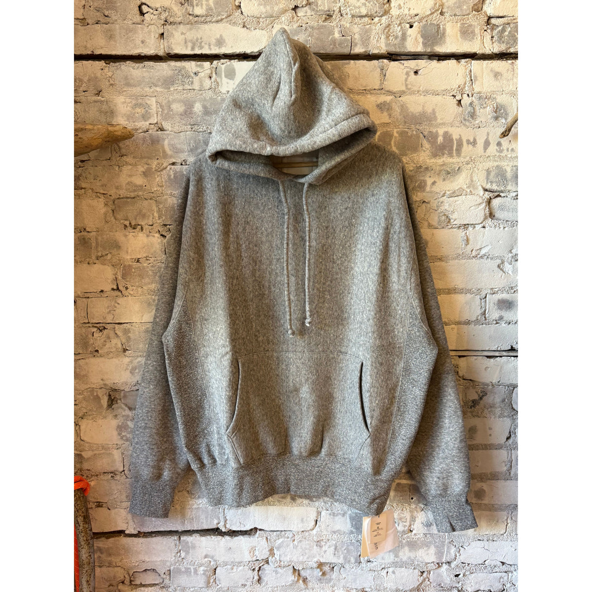 V::Room Tencel Brushed Fleece Reverse Weave Pullover Hoodie - Heather Charcoal Dim Gray