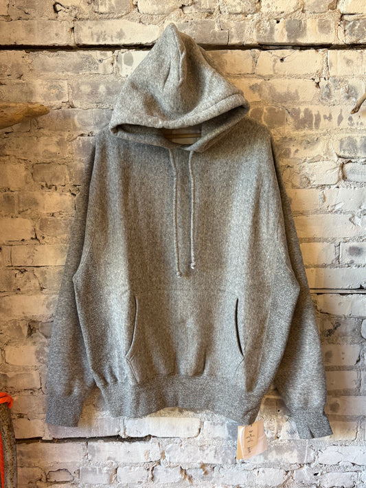 V::Room Tencel Brushed Fleece Reverse Weave Pullover Hoodie - Heather Charcoal Dim Gray