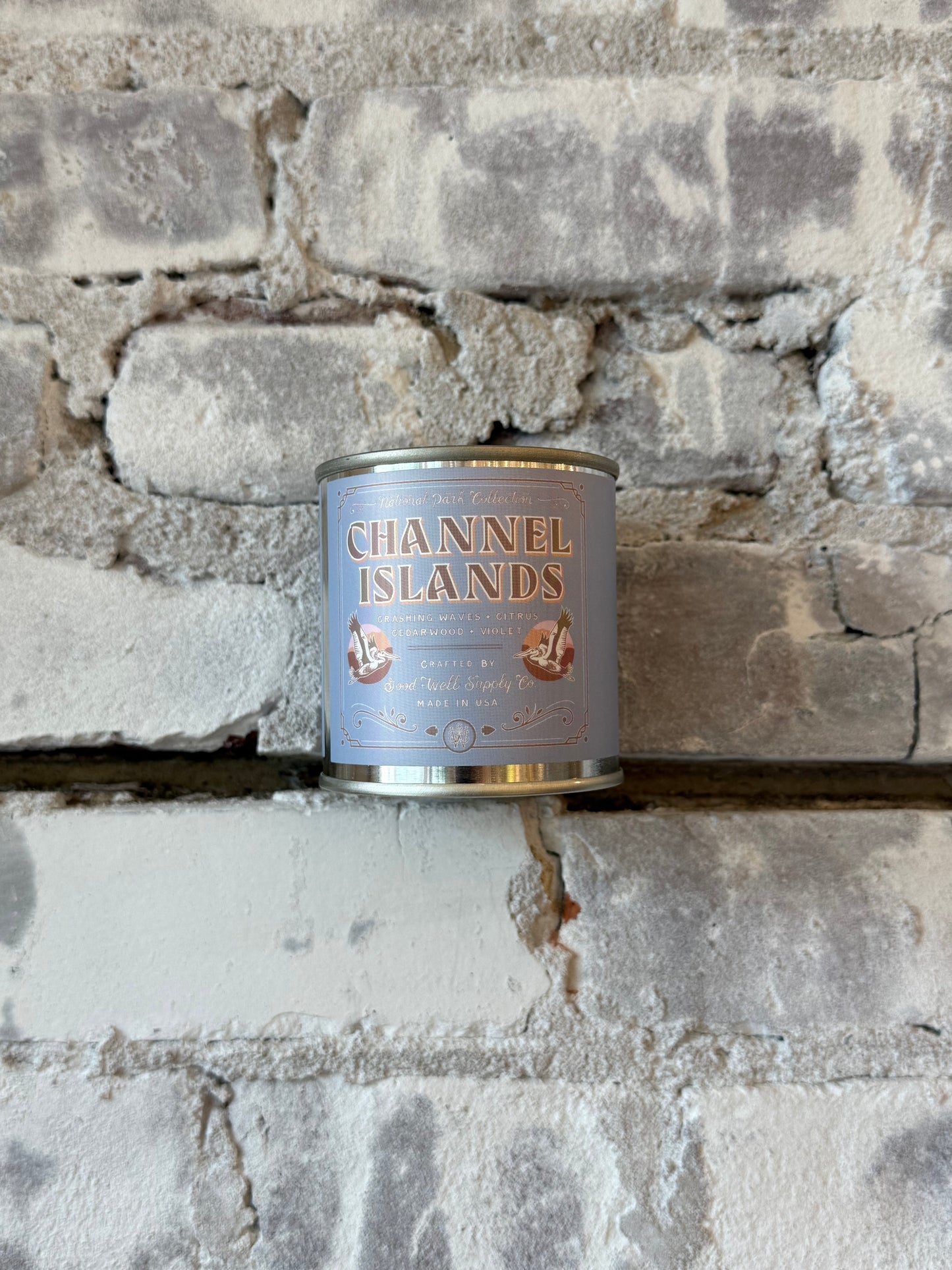 Channel Islands National Park candle by Good & Well Supply Co., featuring a home accessory with a scenic park design on the label.