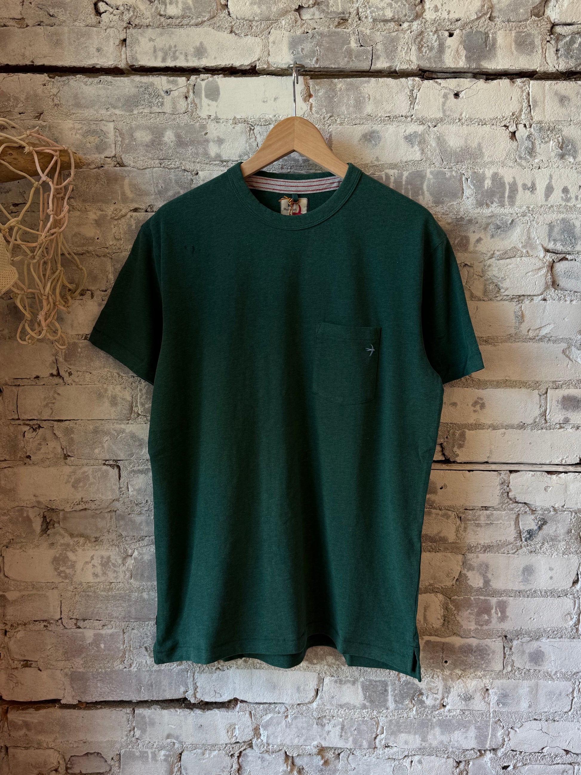 Ringspun Pocket Tee - Bottle Green - DUNE + SALT