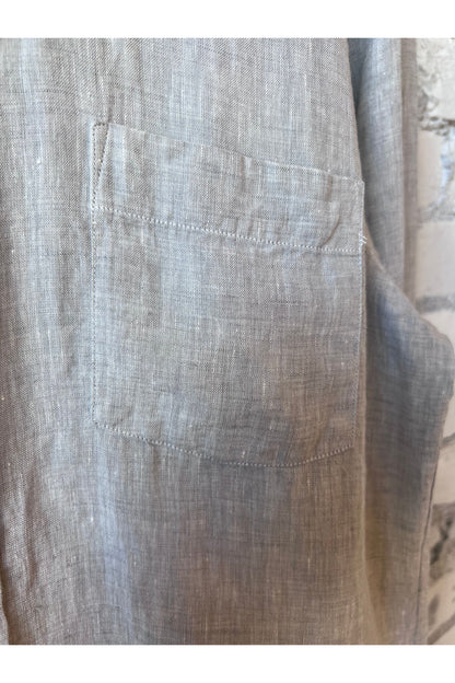 Paul Linen Chambray Shirt - Grey - DUNE + SALT