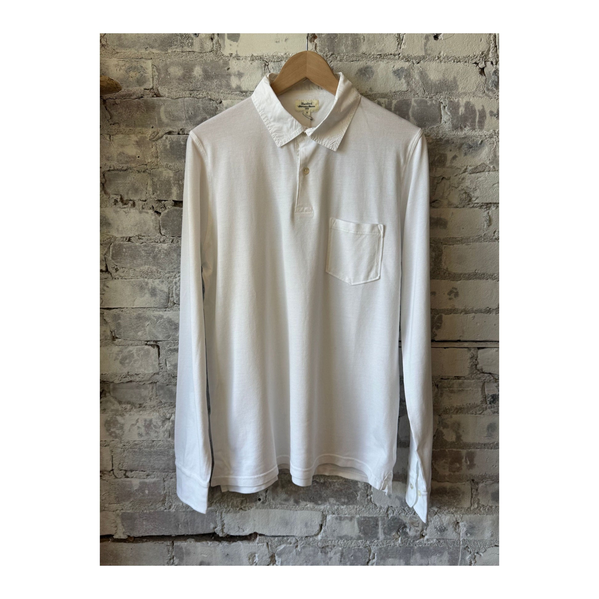 Cotton Piqué Rugby Polo - White - DUNE + SALT