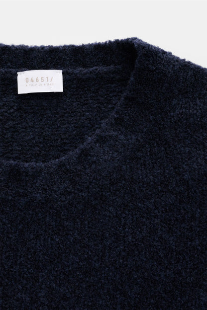 Grainy Crewneck Jumper - Navy - DUNE + SALT