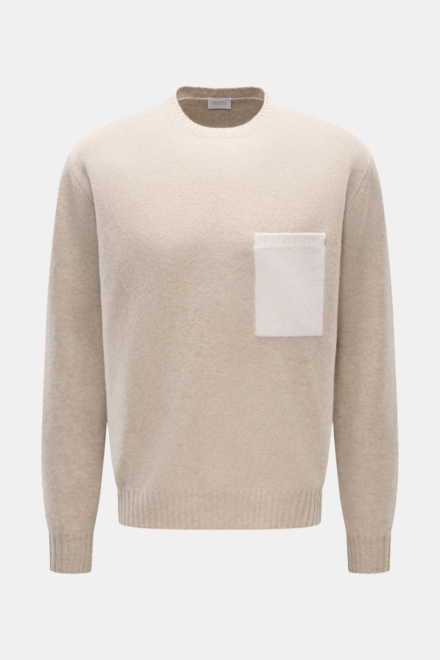 Cashmere/Wool Pocket Crew - Beige - DUNE + SALT