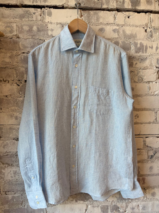 Paul Linen Shirt - Sky