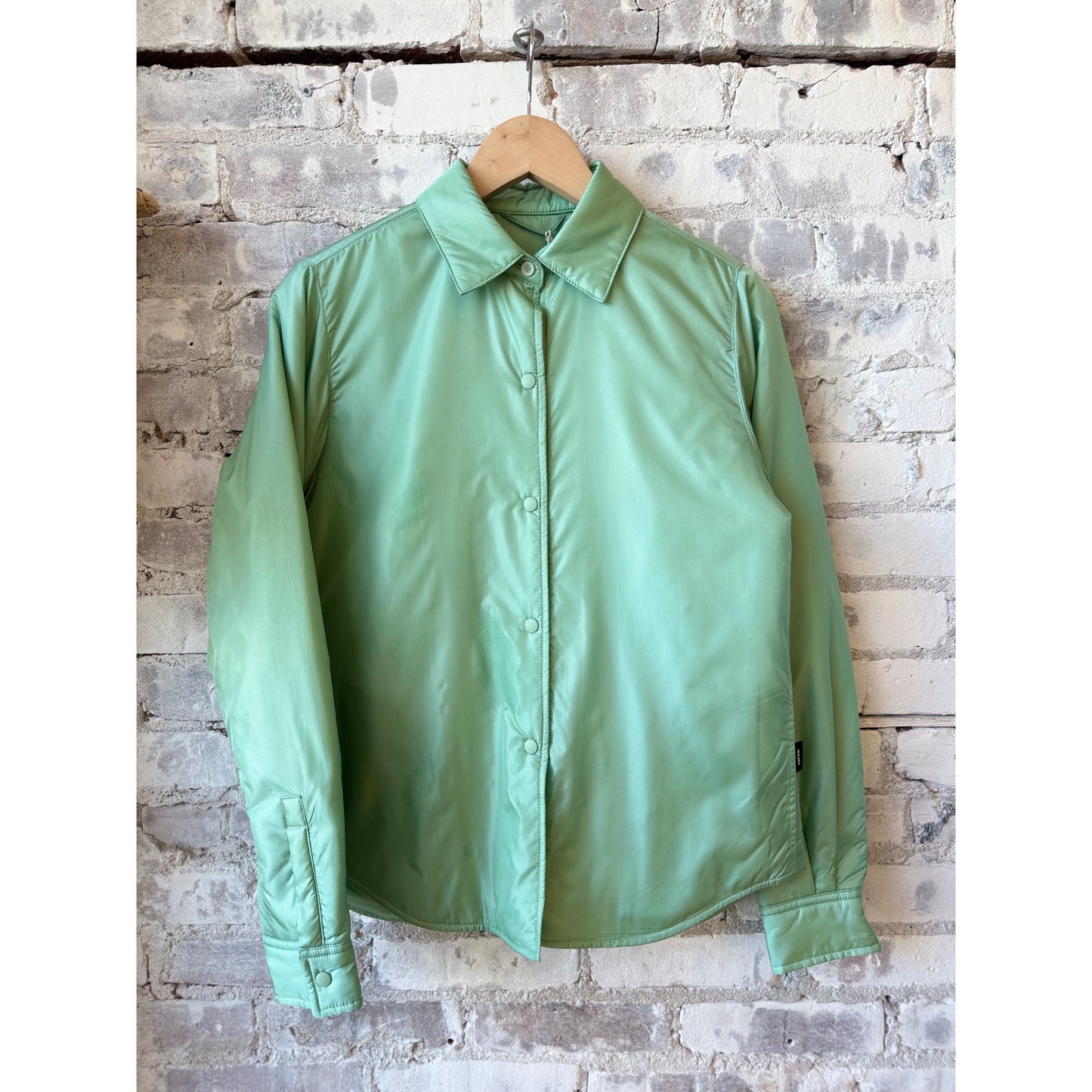 Padded Nylon Overshirt - Light Green - DUNE + SALT