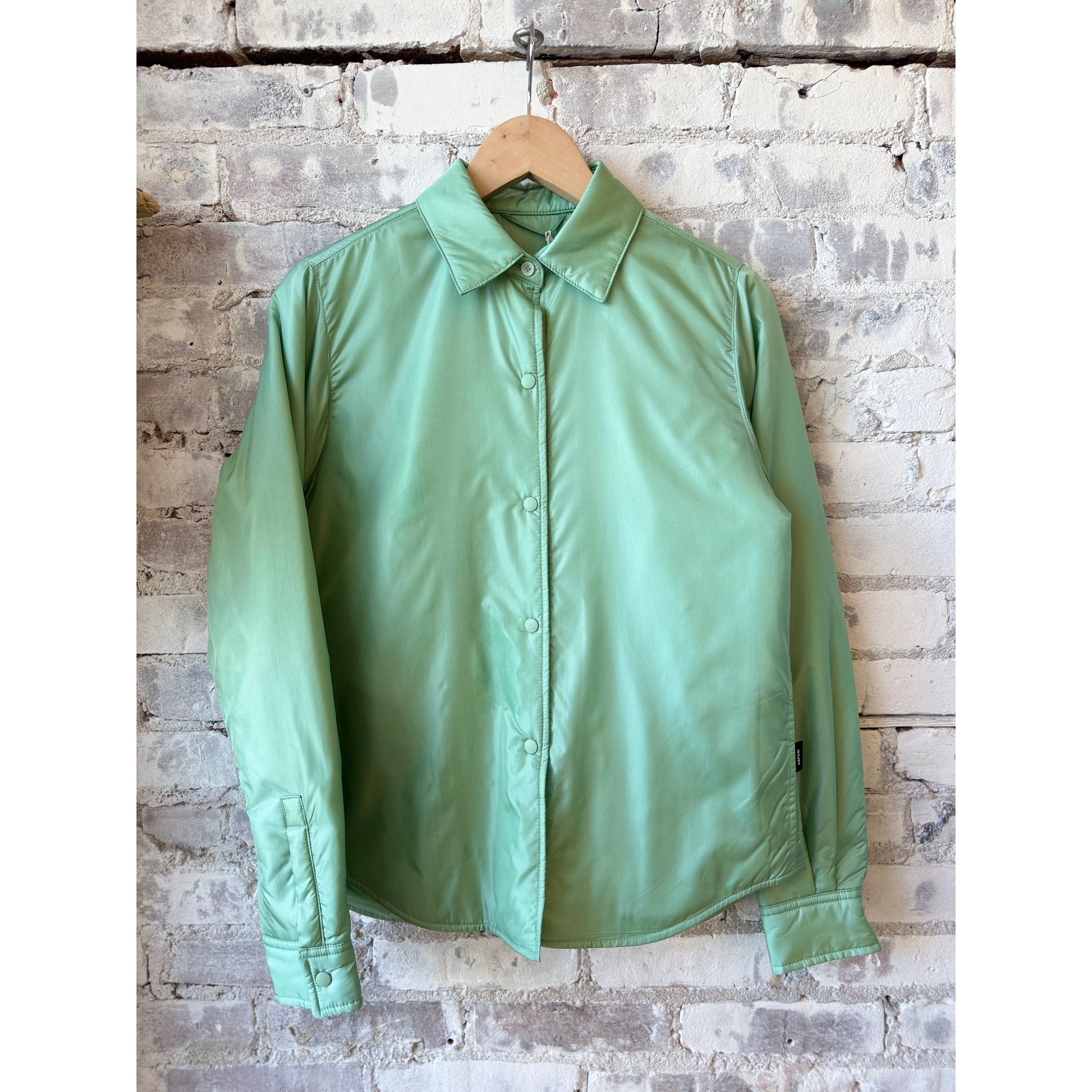 Padded Nylon Overshirt - Light Green - DUNE + SALT