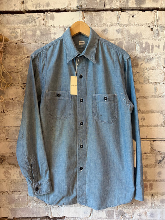 Unisex 5oz Vintage Chambray Work Shirt - DUNE + SALT