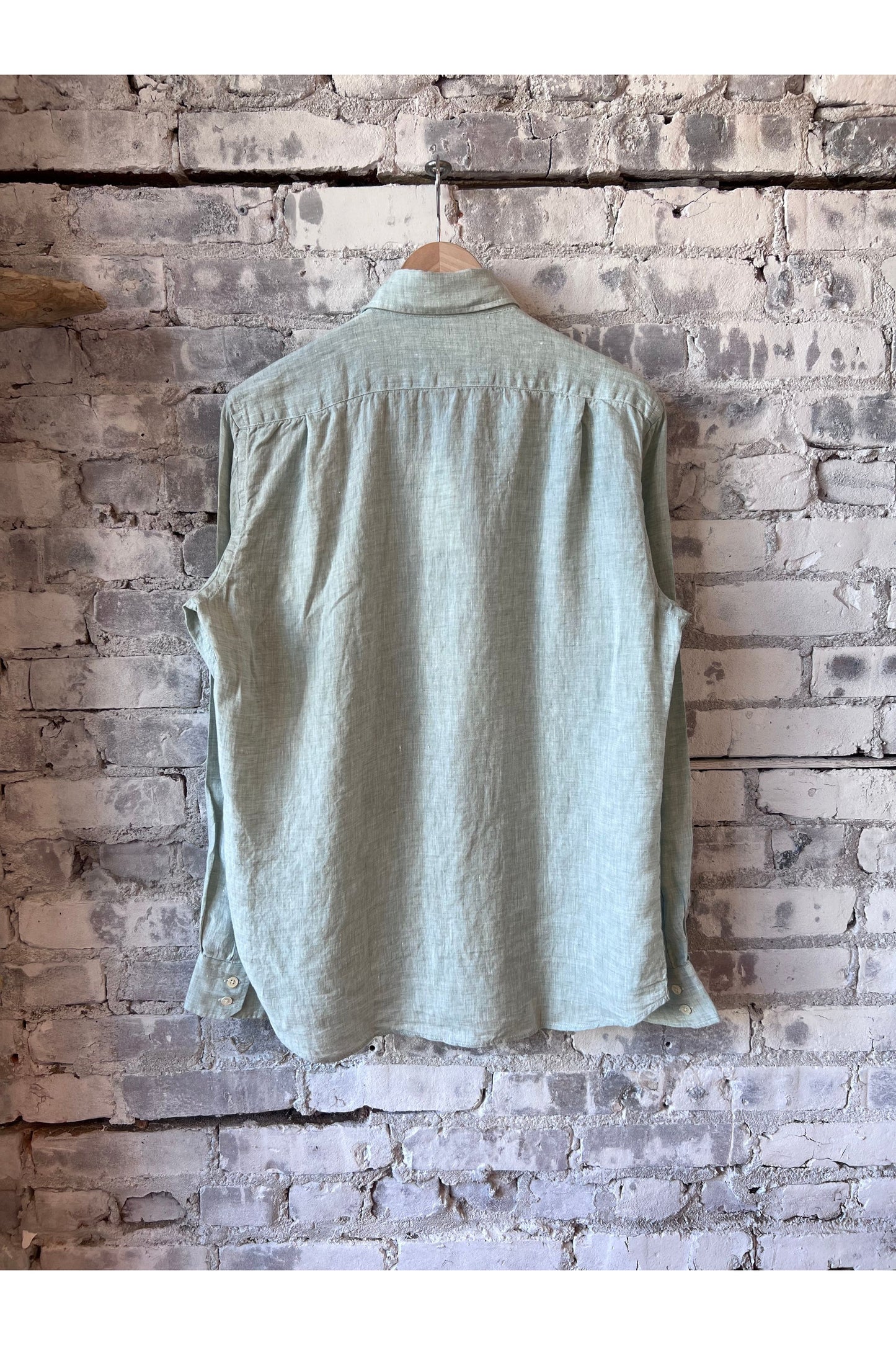 Paul Linen Chambray Shirt - Green - DUNE + SALT