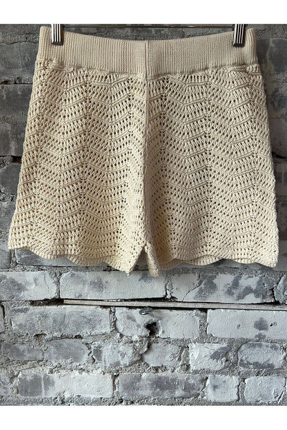 Marli Crochet Knit Short - Ecru - DUNE + SALT