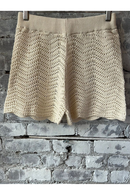 Marli Crochet Knit Short - Ecru - DUNE + SALT
