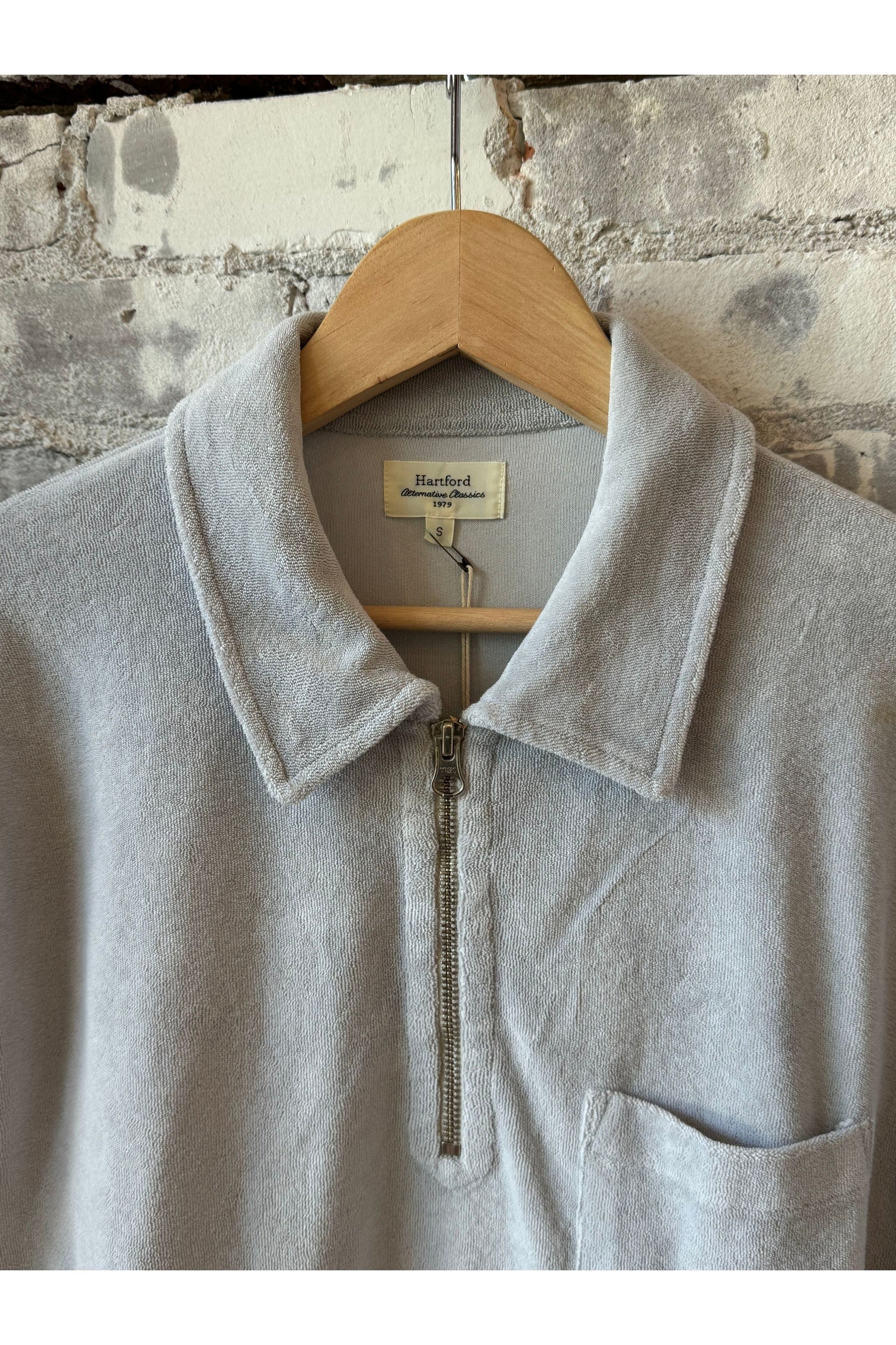 Terry Zip Sweatshirt - Silver - DUNE + SALT