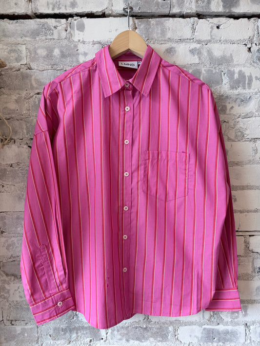 Chiara Long Sleeve Shirt - Fuschia/True Red/Natural