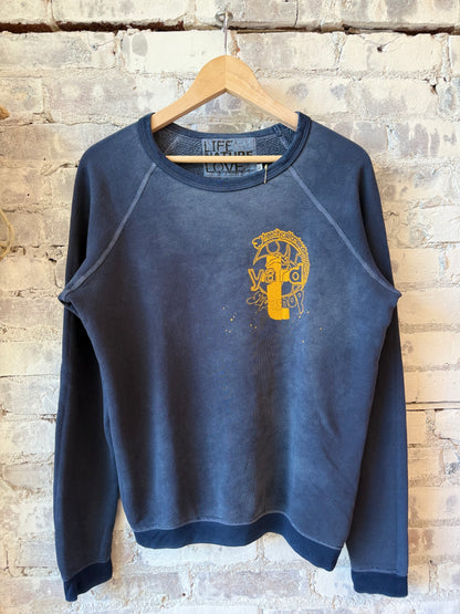 Women's Freecity ARTYARD/SUPERSHOP stamp superyumm raglan with Moonshrooms Powder design, featuring colorful mushroom artwork on the shirt.