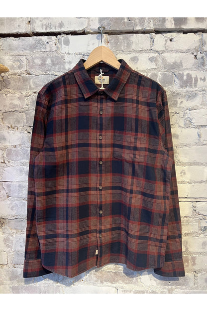 Tahoe Flannel Shirt - Navy Warm Plaid - DUNE + SALT