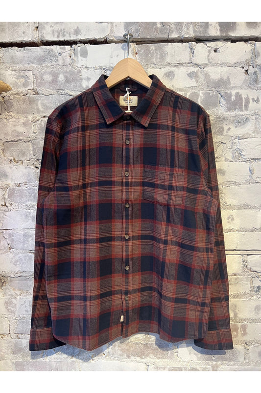 Tahoe Flannel Shirt - Navy Warm Plaid - DUNE + SALT