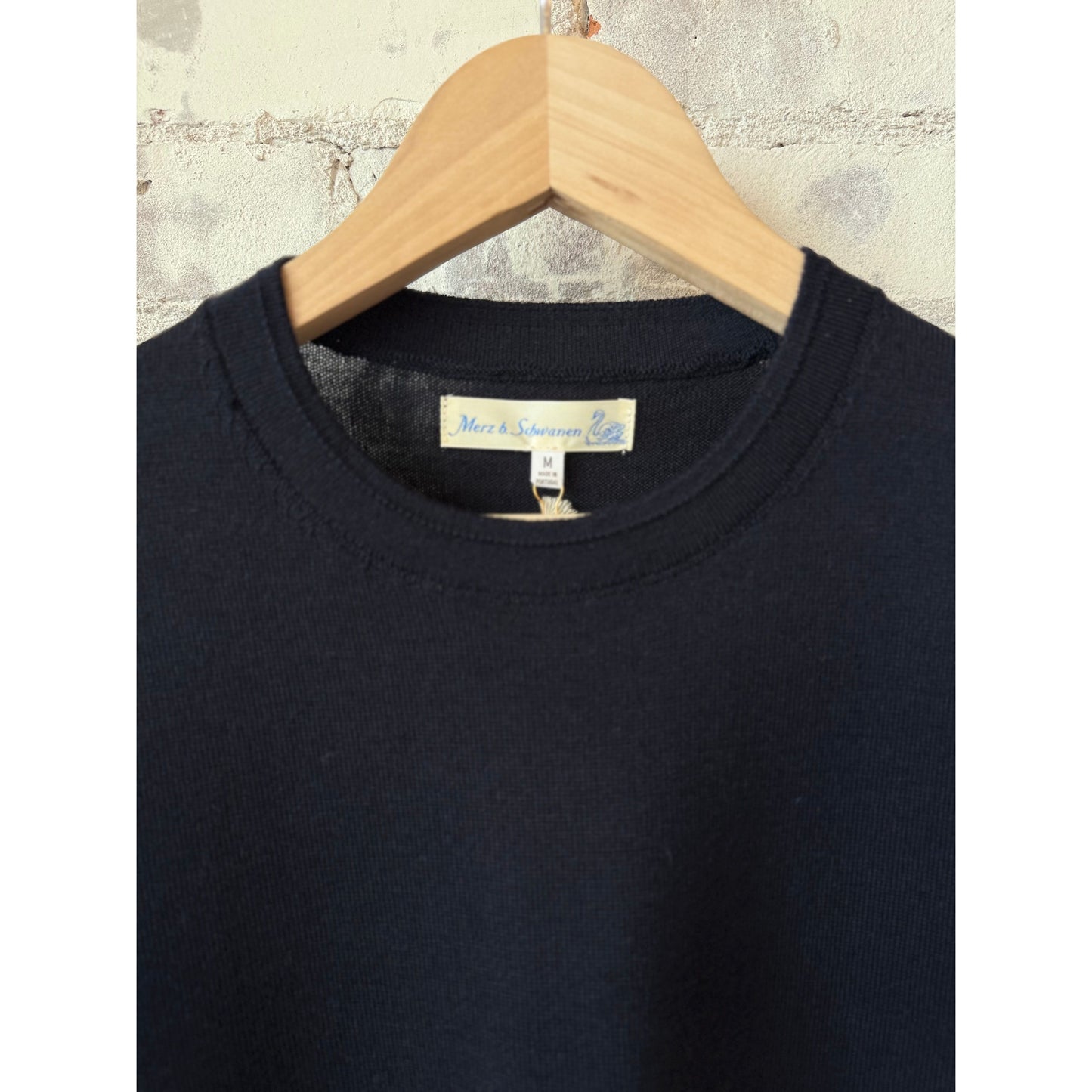 Refined Knitted Merino Wool T-Shirt - Navy - DUNE + SALT