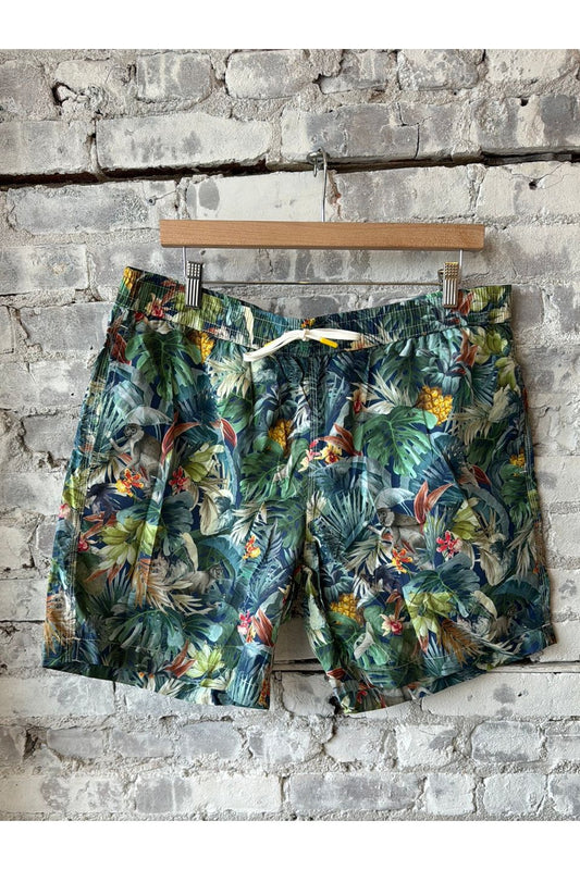 Printed Swim Short - Jungle Navy - DUNE + SALT