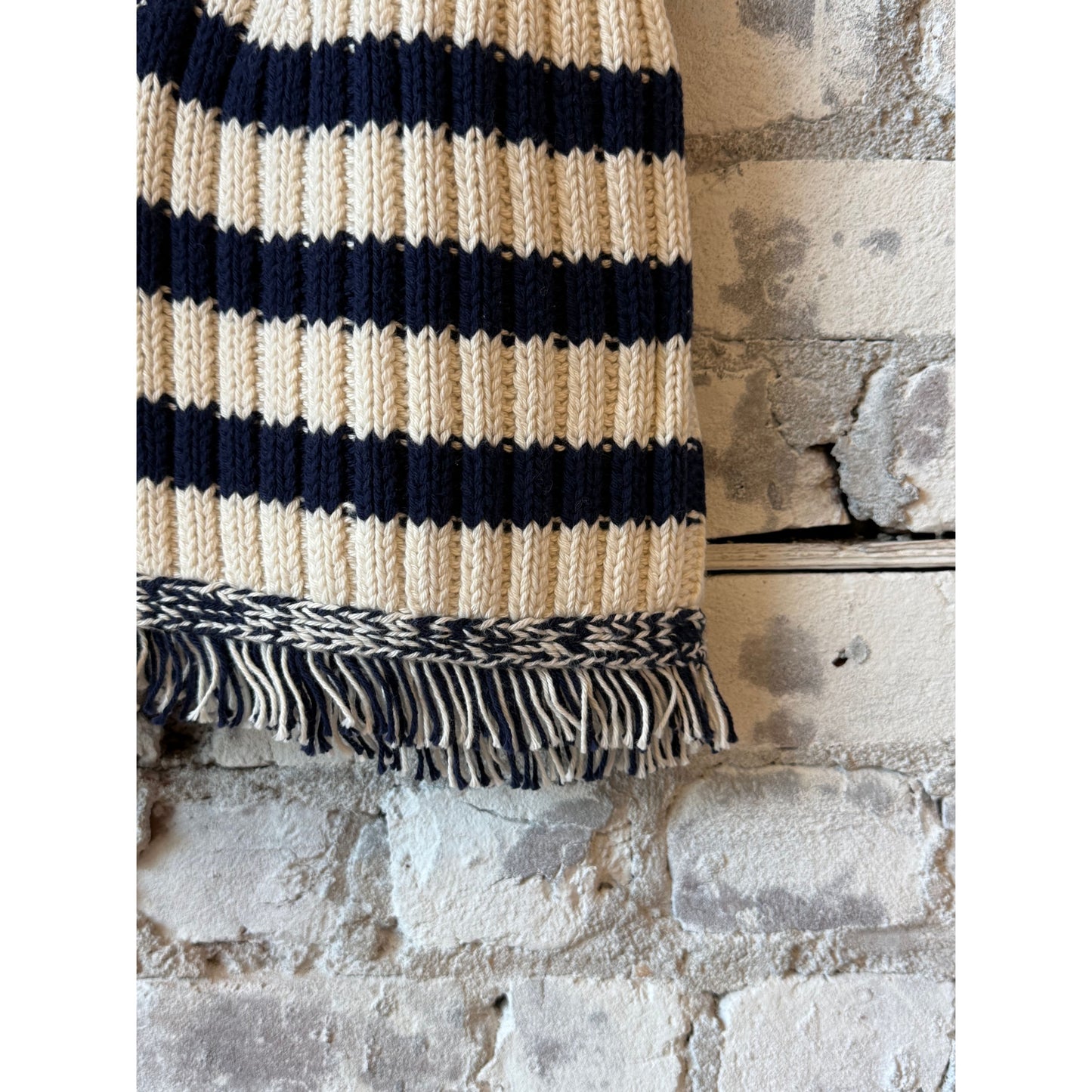 ELEVEN SIX Bria Striped Tank - Ivory/Navy Stripe Black