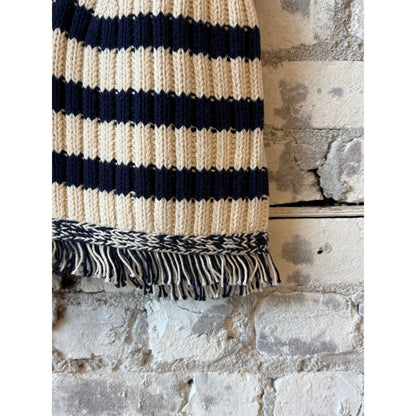 ELEVEN SIX Bria Striped Tank - Ivory/Navy Stripe Black