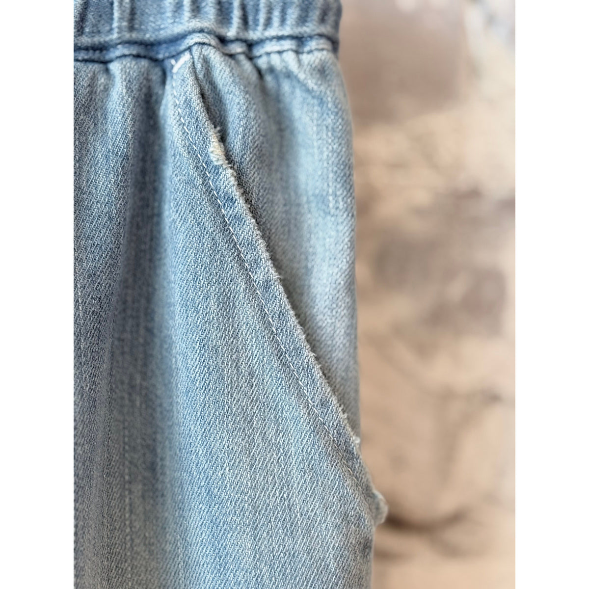 H-Unit Denim Work Easy Pants (Used Wash) - Light Indigo Dark Gray