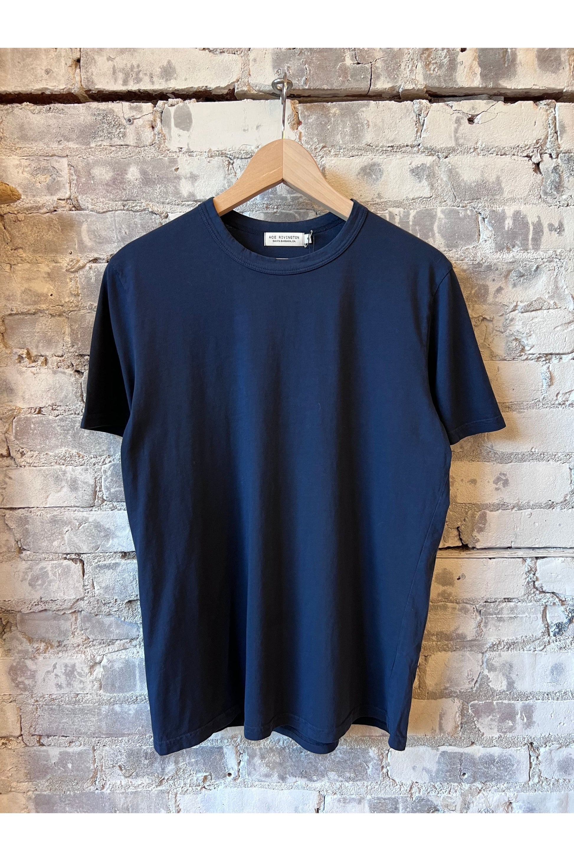 Supima SS Crewneck Tee - Navy - DUNE + SALT