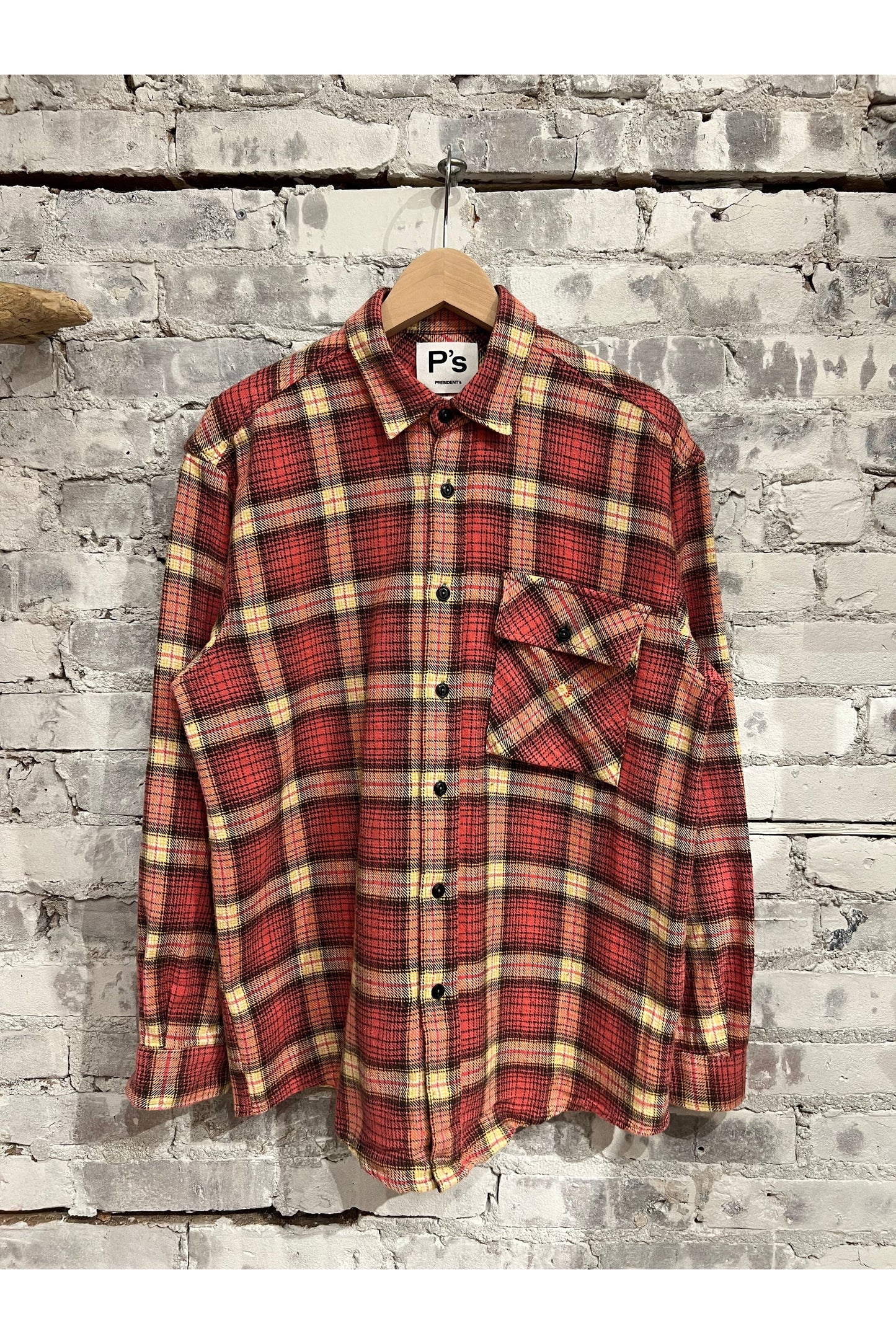 P's Vintage Japanese Flannel - Yellow/Pink - DUNE + SALT