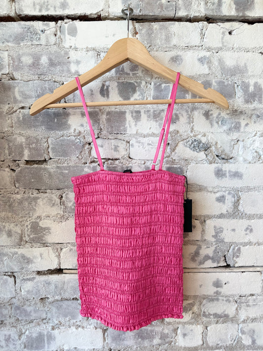 Smocked Crinkle Cami - Bubblegum - DUNE + SALT