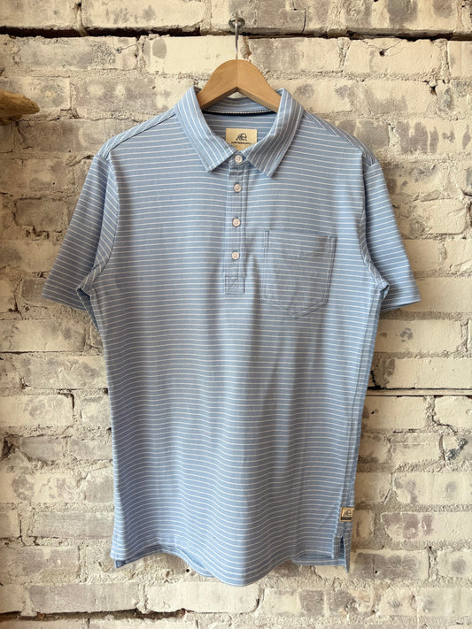 Michael Striped Polo - Forever Blue - DUNE + SALT