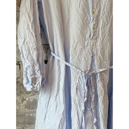 Washed Cotton Crinkle Dress – Light Blue - DUNE + SALT