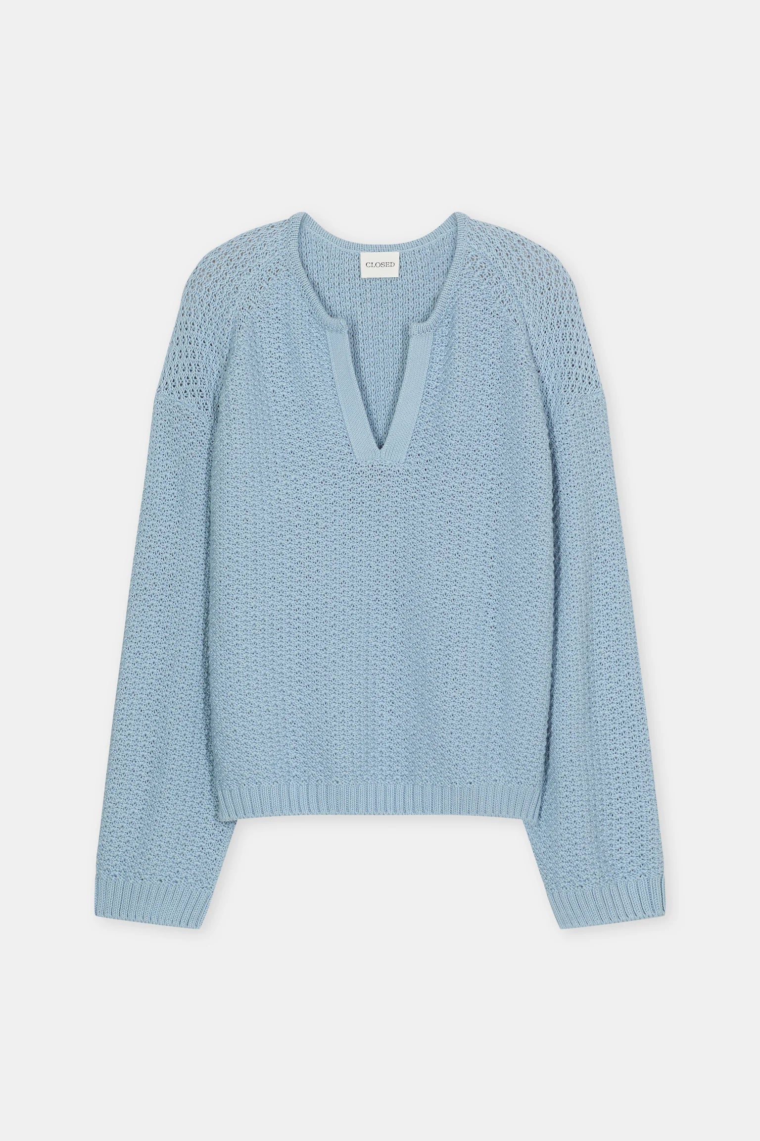 Closed Women's Textured Cotton Knit – Dove Blue Light Steel Blue