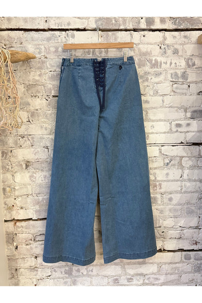 Flared Sailor Pant - Medium Wash