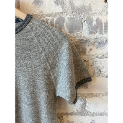 Men's Kepani Raffy Crew Neck SS Sweatshirt in light gray, showcasing the soft fabric and classic crew neck design.