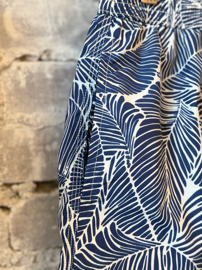"Palm" Woven Swimshort - Navy
