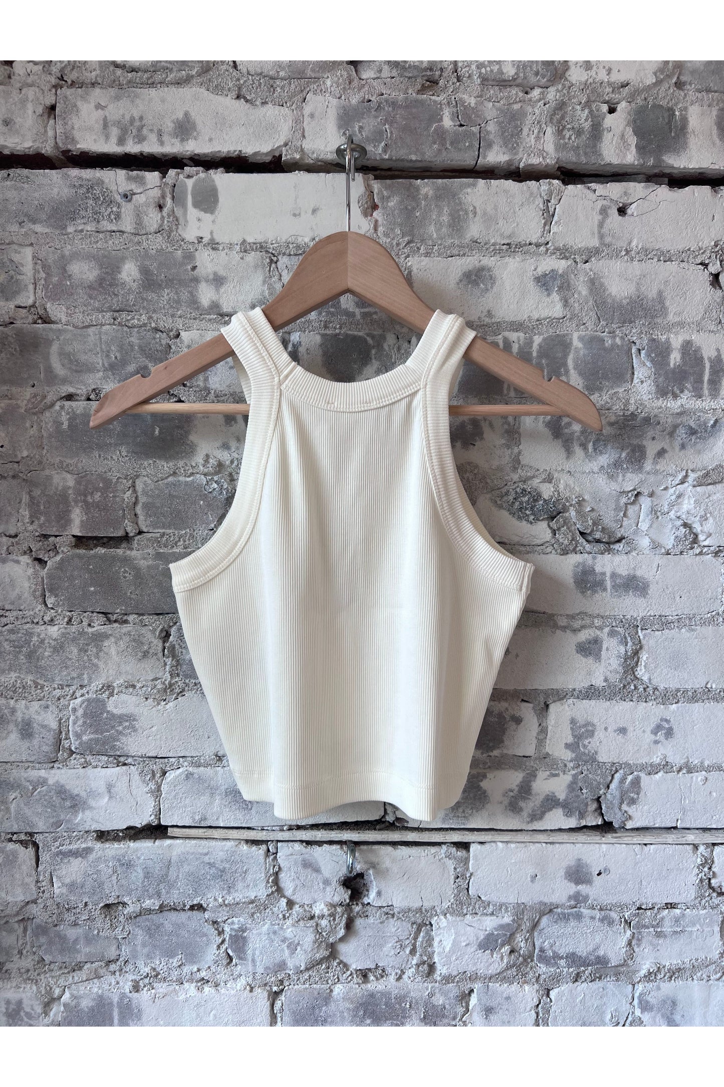 Cropped Racer Top - Ivory - DUNE + SALT