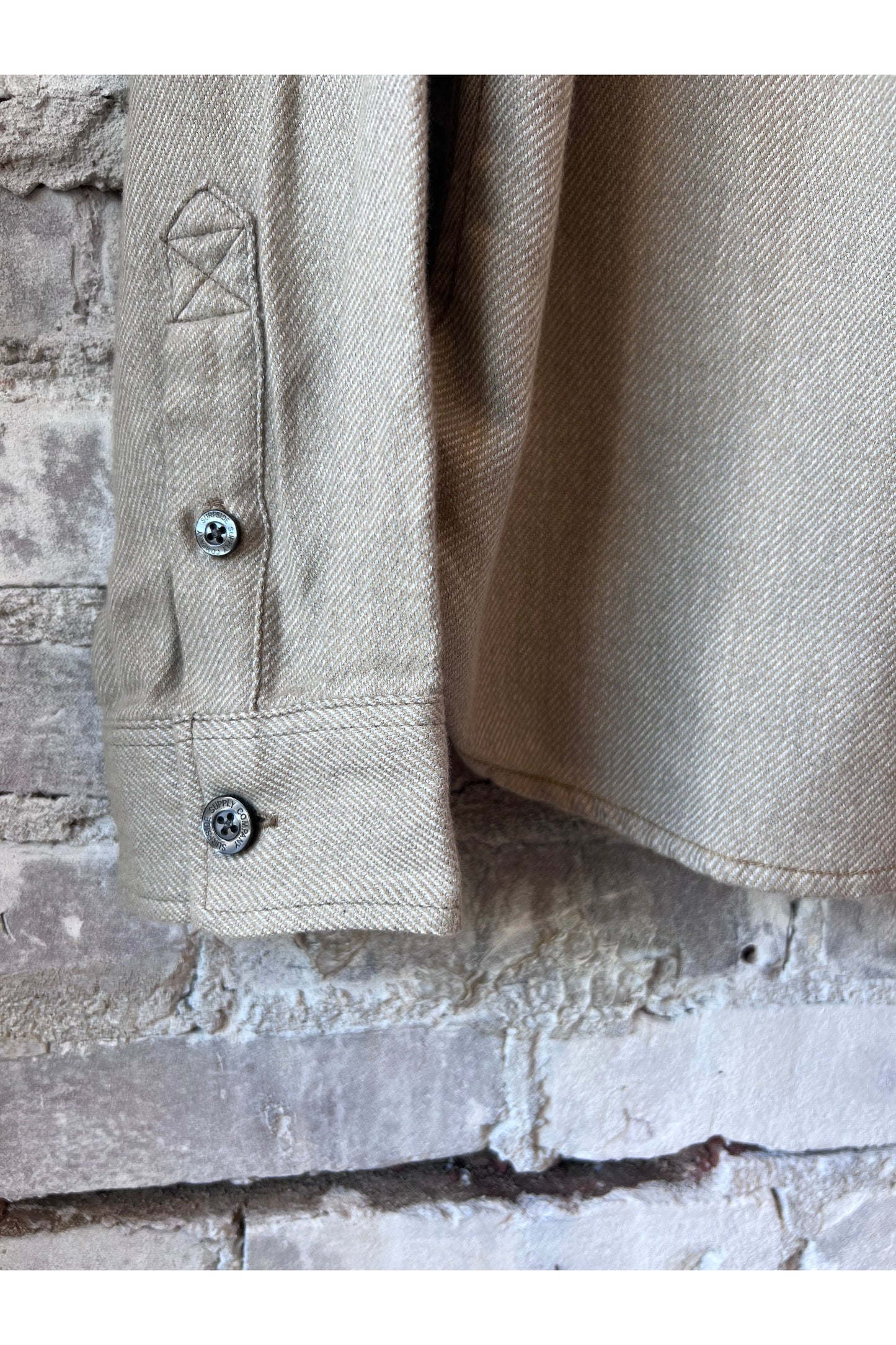 Dylan Brushed Twill Overshirt - Khaki - DUNE + SALT